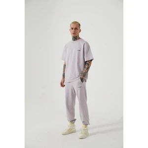 Relaxed Basıc Paça Lastikli Jogger Eşofman Gri