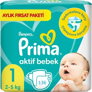 Bebek Bezi Aktif Bebek 1 Beden Süper Fırsat Paketi 136 Adet