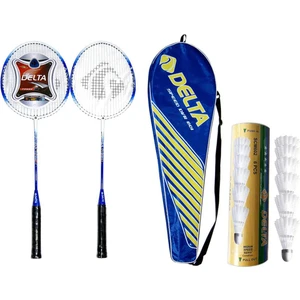 2 Adet Deluxe Tek Parça Badminton Raketi + Çantası + 6 Adet Orta Hız Badminton Topu Seti