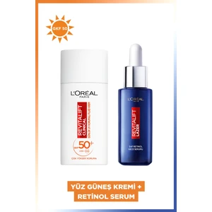 L'oréal Paris Revitalift Lazer Saf Retinol Gece Serumu+ Günlük Yüksek Uv Korumalı Yüz Güneş Kremi Set