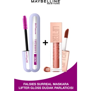 Maybelline New York Falsies Surreal Maskara + Lifter Gloss Nemlendirici Dudak Parlatıcısı - 009 Topaz Set