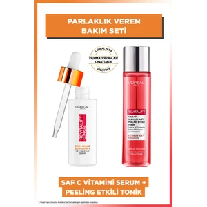 L'oréal Paris Revitalift Clinical %12 Saf C Vitamini Serum+ %5 Saf Glikolik Asit Peeling Etkili Tonik Set