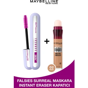 Maybelline New York Falsies Surreal Maskara +  Instant Anti Age Eraser Kapatıcı - 02 Nude Set