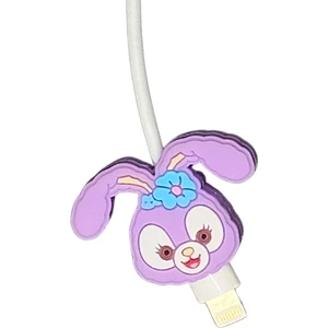 Stellalou Figürlü Sevimli USB Kablo Koruyucu, Silikon Şarj Kablosu Koruyucu