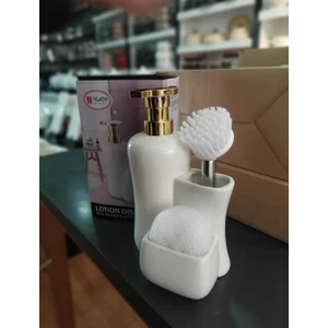 Fırçalı Sıvı Sabunluk Beyaz HZ22901
