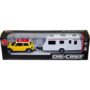 XFD1003 Kutulu Karavan Çeken Die-Cast Çek Bırak Mini Araba- Vardem Araba