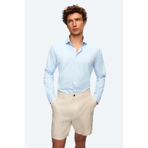 D'S Damat Slim Fit Mavi Armürlü Gömlek 0HF02HD11100M