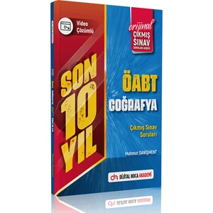 Dijital Hoca Akademi 2023 ÖABT Coğrafya Son 10 Yıl Orijinal Çıkmış Sınav Soruları Video Çözümlü