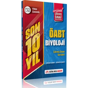Dijital Hoca Akademi 2023 ÖABT Biyoloji Son 10 Yıl Orijinal Çıkmış Sınav Soruları Video Çözümlü