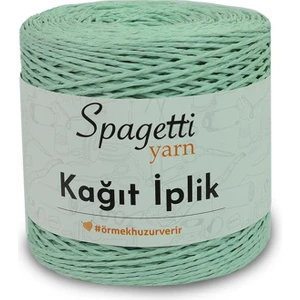 Spagetti Yarn Kağıt Ip Açık Mint El Örgü Ipliği