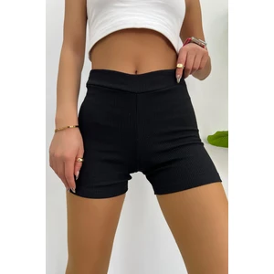 Kadın Fitilli Kaşkorse Mini Biker Şort Tayt