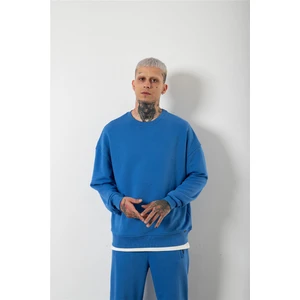 Oversize Şardonsuz Basic Sweatshirt Saks