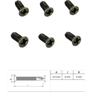 OEM Notebook Kasa Montaj Vidası 2,5X6X4 (10 Adet)
