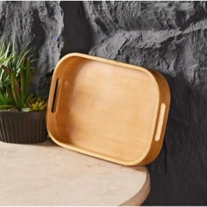 Bambu Oval Dikdörtgen Tepsi Sunum 28X40 cm