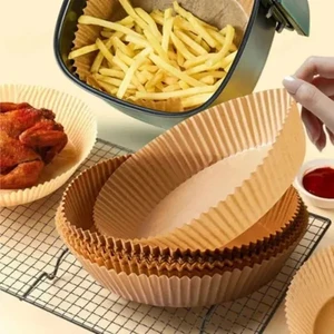 Ps-Peakstore 20 cm Airfryer Pişirme Kağıdı 50 Adet Air Fryer Kağıt XXL - XL Philips Xiaomi Tefal ve Tüm Modeller ile Uyumlu