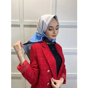 Eflatun Scarf Dijital Baskı Renkli Rayon Eşarp 00749