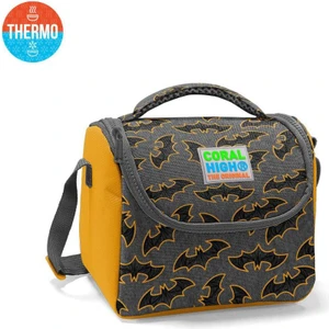 Coral High Kids Koyu Gri Hardal Yarasa Desenli Thermo Beslenme Çantası 11721
