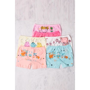 6'lı Kız Çocuk Karışık Desenli Boxer