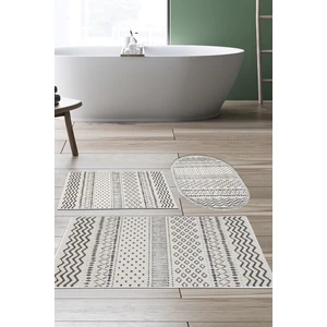 Kaymaz Taban Djt 3'lü Banyo Paspas Takımı Star Pamuk Karışık Iskandinav F5086 Bej