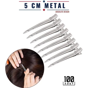 Saç Klipsi Metal Toka 100 Adet Absolute Design