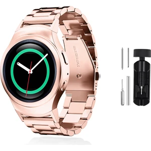 Kip GSM Samsung Galaxy Watch Gear S2 Uyumlu Kordon Paslanmaz Çelik Kordon Ayarlama Aparatlı