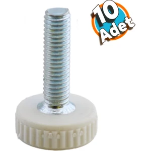 Bingo Rotil Ayak M6 Civatalı mm Beyaz Profil Yükseltme Ayağı 2.5 cm (10 Adet)