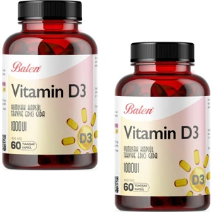 Vitamin D3 450 mg 60 Yumuşak Kapsül x 2 Adet