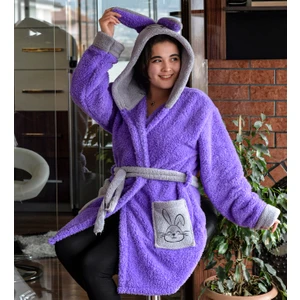 Kapşonlu Wellsoft Peluş Sabahlık Bornoz