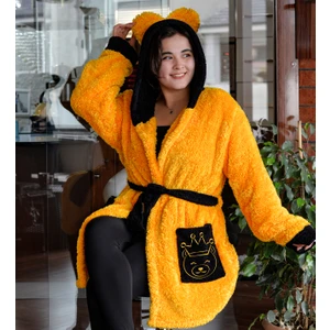Kapşonlu Wellsoft Peluş Sabahlık Bornoz