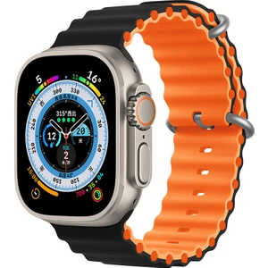 Apple Watch Uyumlu 42 mm 44 mm 45 mm 49 mm Kordon 1/2/3/4/5/6/se/7/8/ Watch Ultra Çift Renk Ocean Kordon