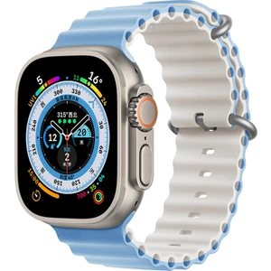 Apple Watch Uyumlu 42 mm 44 mm 45 mm 49 mm Kordon 1/2/3/4/5/6/se/7/8/ Watch Ultra Çift Renk Ocean Kordon