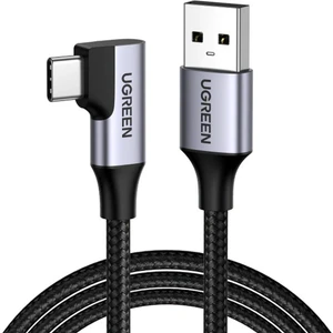 Type-C USB 3.0 90 Derece Açılı Örgülü Data ve Şarj Kablosu 1 Metre