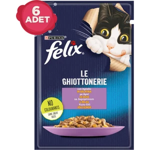 Kuzu Etli Pouch Yetişkin Kedi Yaş Mama Konserve 6 x 85 Gr.