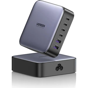 UGREEN Nexode 200W GaN II 6 Portlu Masaüstü Hızlı Şarj Cihazı İstasyonu 4xUSB-C, 2xUSB-A, Gri - 40914