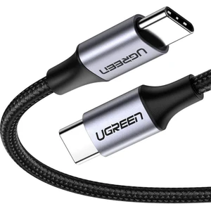 UGREEN USB-C to USB-C 60W 3A QC PD Örgülü Hızlı Şarj Kablosu, 2 Metre, Siyah - 50152