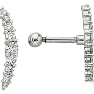 By Dilek Çetin Accessory Süzme Sıra Taşlı Çelik Kıkırdak Helix Tragus Piercing