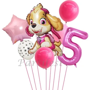 Parti Station Paw Petrol Folyo Set Paw Patrol Skye Balon Set Konsept Doğum Günü Set Yaş Balon Set