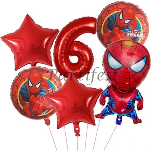 Parti Station Spiderman Örümcek Adam Balon Set Balon Folyo Set Spiderman  Konsept Doğum Günü Set Yaş Balon