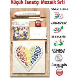 Zen Mozaik Çocuk Mozaik Seti-Dikkat ve El Becerisi Geliştirici Sanatsal Eğitici Oyuncak (Kalp)