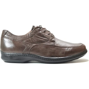 Onlo Ayakkabı FL.736 Hakiki Deri Kahverengi Bağlı Erkek Ayakkabı