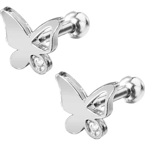 By Dilek Çetin Accessory Çelik Kelebek Figürlü Kıkırdak Heliz Tragus Piercing(1 Adet)