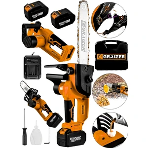 Alman 248 Vf 10 Ah %100 Bakir Sargili Akülü Dal Kesme Budama Testere Bıçkı Makinesi 35 cm