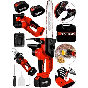 Alman 248 Vf 10 Ah %100 Bakir Sargili Akülü Dal Kesme Budama Testere Bıçkı Makinesi 35 cm