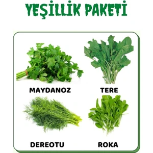 Çermik Fidancılık Yeşillik Tohum Paketi Tere ,  Maydanoz, Dereotu, , Roka 40 gr