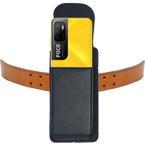 Poco M2 - M2 Pro - M3- M3 Pro - M4 Pro - M5 Kılıfı Kemere Takılan Bel Kemer Kapaklı Kılıf