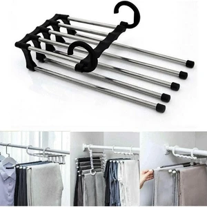 Pantolon Eşarp Askısı Kızaklı 5 Kollu Pantolon Askısı