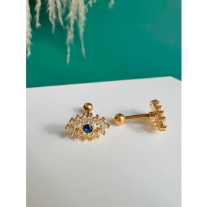 By Dilek Çetin Accessory Çelik Nazar Gözlü Kıkırdak Helix Tragus PIERCING(1ADET)
