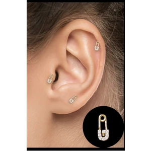 By Dilek Çetin Accessory Çelik Çengelli Iğne Figürlü Kıkırdak Helix Tragus Piercing (1ADET)
