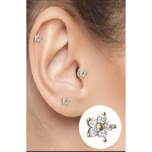By Dilek Çetin Accessory Çelik Kıkırdak Helix Tragus Piercing (1ADET)
