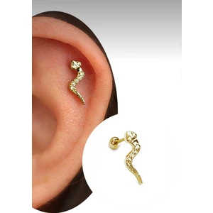 By Dilek Çetin Accessory Çelik Yılan Figürü Kıkırdak Helix Tragus Piercing (1ADET)